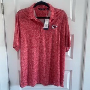 NWT KC Chiefs Cutter & Buck Polo DryTec large